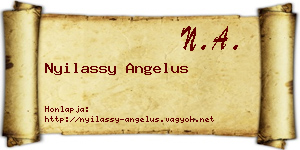 Nyilassy Angelus névjegykártya